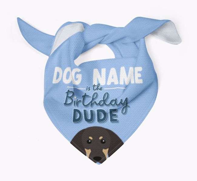 Birthday Dude: Personalised {breedFullName} Bandana